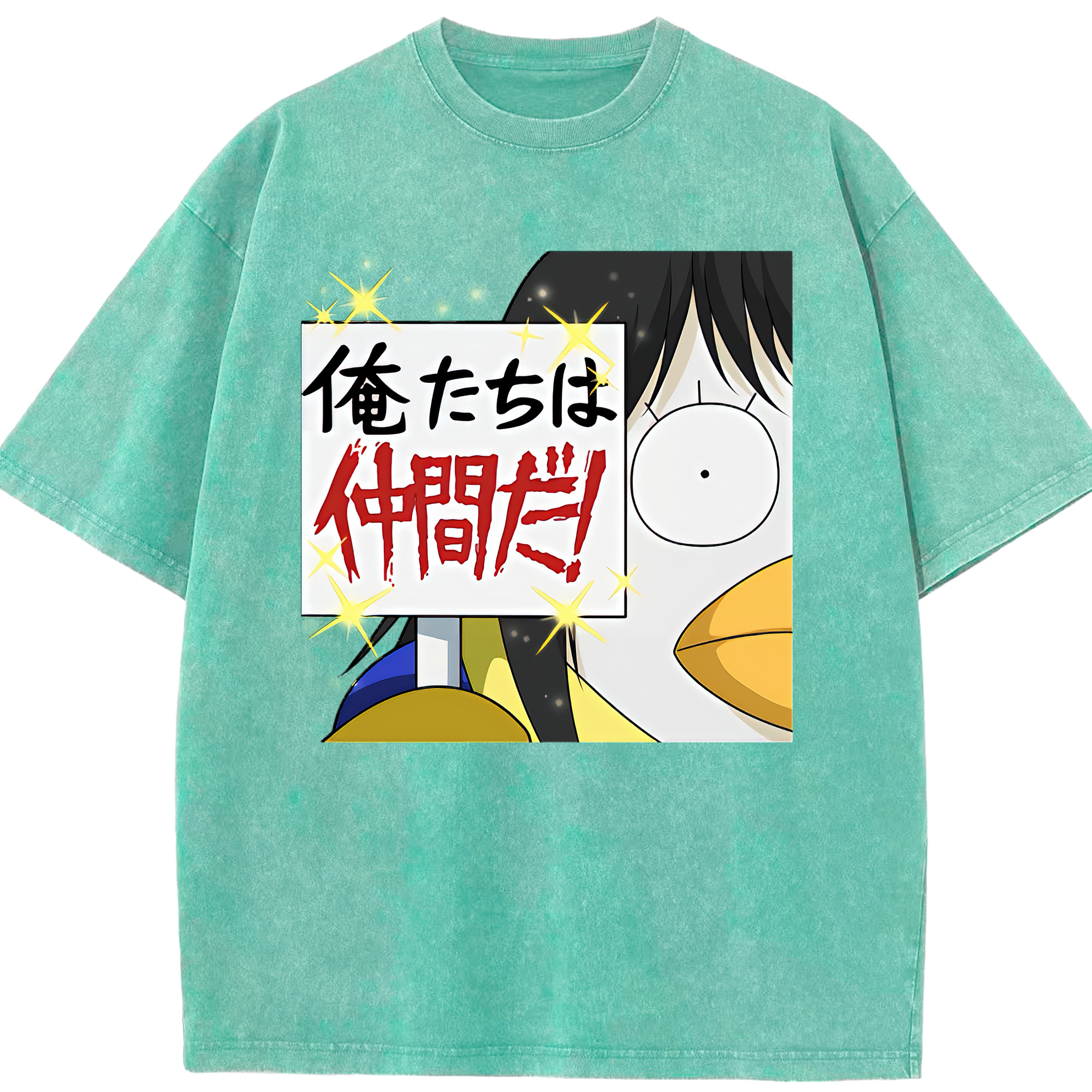 （画像用） ぎんたま 坂田銀時（さかたぎんとき） 神楽 志村新八（しむら しんぱち） GINTAMA Sakata Gintoki Kagura Shimura Shinpachi 綿100% ヴィンテージ風 半袖Tシャツ（フロントプリント）